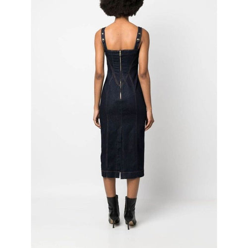 Load image into Gallery viewer, VERSACE JEANS COUTURE SQUARE-NECK COTTON DRESS - Yooto
