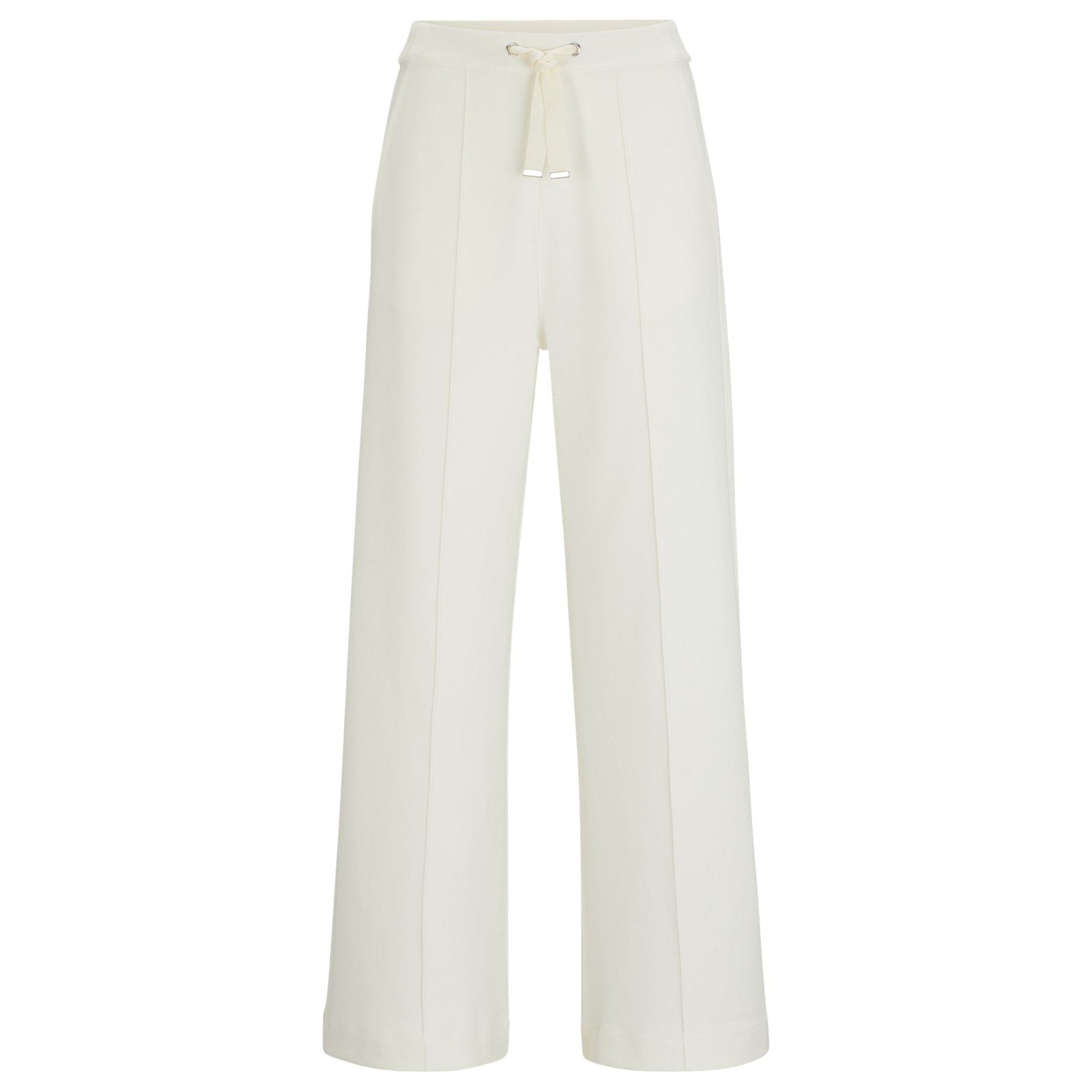 BOSS COTTON-BLEND DRAWSTRING TROUSERS WITH TAPE TRIMS - Yooto