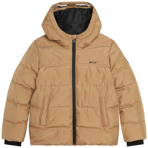 Load image into Gallery viewer, BOSS KIDS LOGO-PRINT PADDED HOODED JACKET - Yooto
