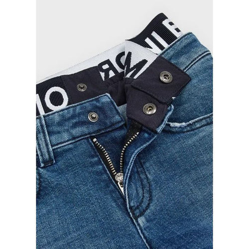 Load image into Gallery viewer, EMPORIO ARMANI  KIDS J17 Denim jeans with logo insert at the waist - Yooto
