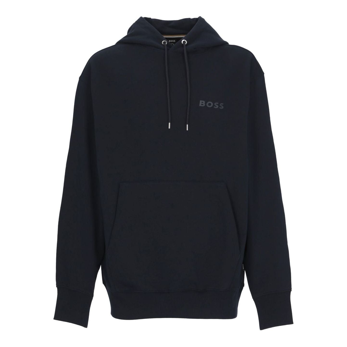 BOSS ORGANIC-COTTON HOODED SWEATSHIRT WITH RUBBER-PRINT LOGO - Yooto