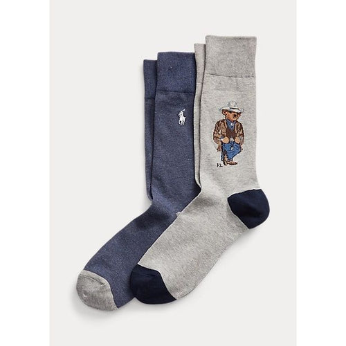 Load image into Gallery viewer, Polo Ralph Lauren Two pairs of Polo Bear long socks - Yooto
