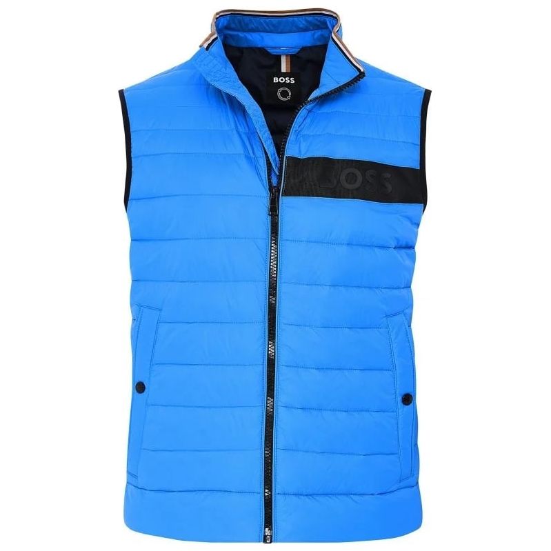 BOSS WATER-REPELLENT PADDED GILET WITH 3D LOGO TAPE - Yooto