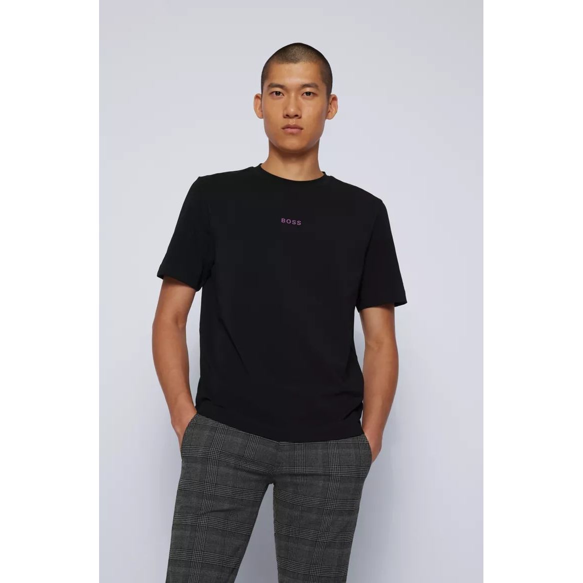 BOSS RELAXED-FIT T-SHIRT IN STRETCH COTTON WITH LOGO PRINT - Yooto