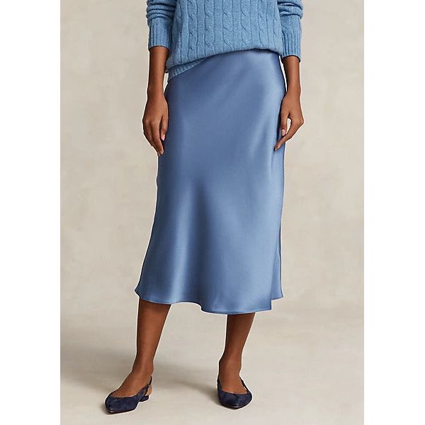 POLO RALPH LAUREN SATIN MIDI SKIRT - Yooto