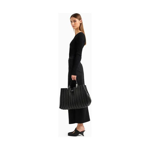 Load image into Gallery viewer, EMPORIO ARMANI ASV MEDIUM MYEA SHOPPER BAG IN PLEATED, RECYCLED FAUX NAPPA LEATHER - Yooto
