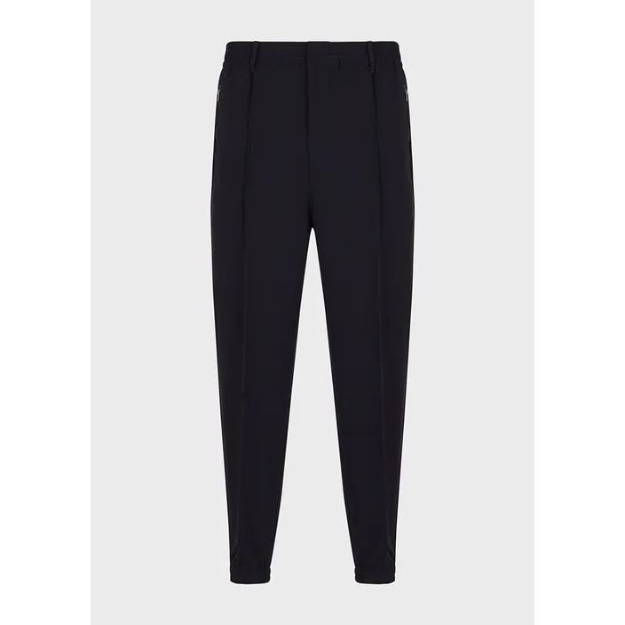 EMPORIO ARMANI JOGGERS IN RIBBED STRETCH TECHNICAL FABRIC - Yooto