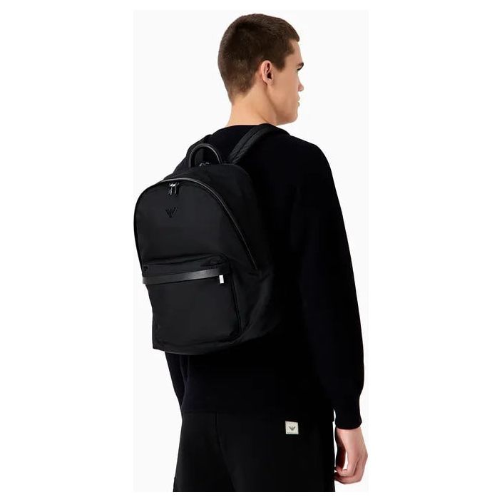 EMPORIO ARMANI SUSTAINABILITY VALUES RECYCLED NYLON BACKPACK - Yooto