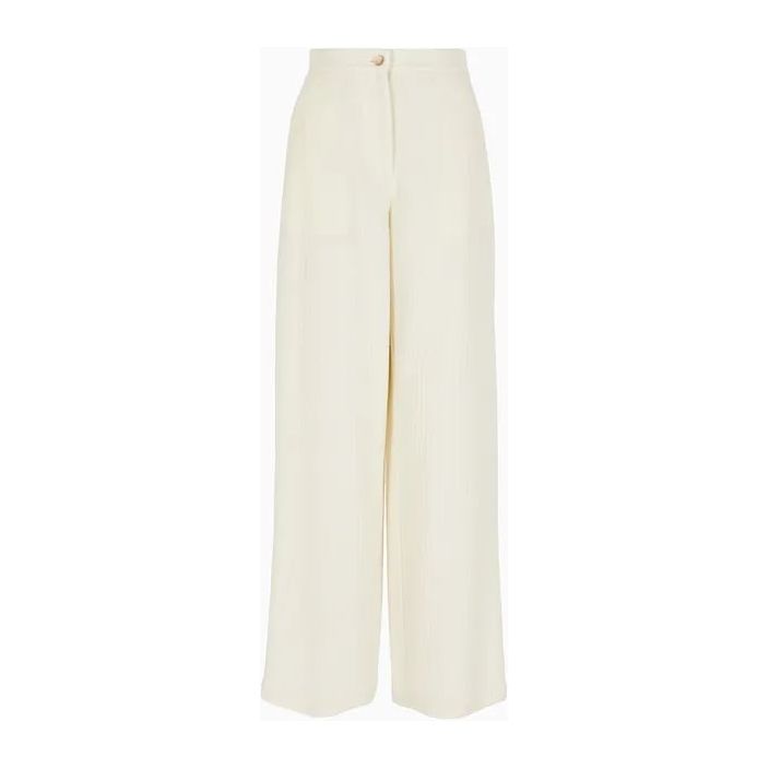 EMPORIO ARMANI CAPSULE CHALET HIGH-WAISTED PALAZZO TROUSERS IN CORDUROY-EFFECT WOOL BLEND - Yooto