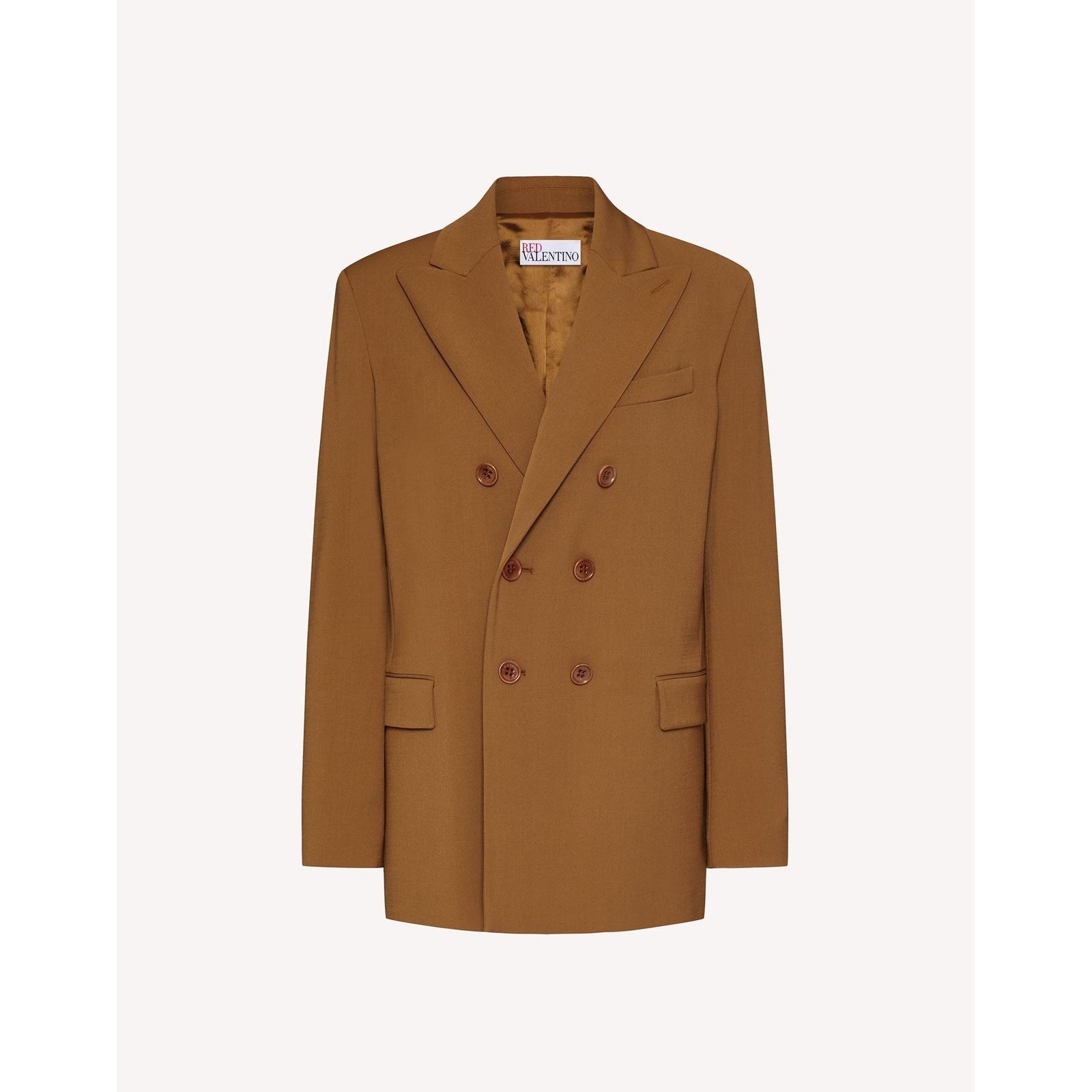 RED VALENTINO DOUBLE-BREASTED JACKET IN VISCOSE WOOL GABARDINE - Yooto