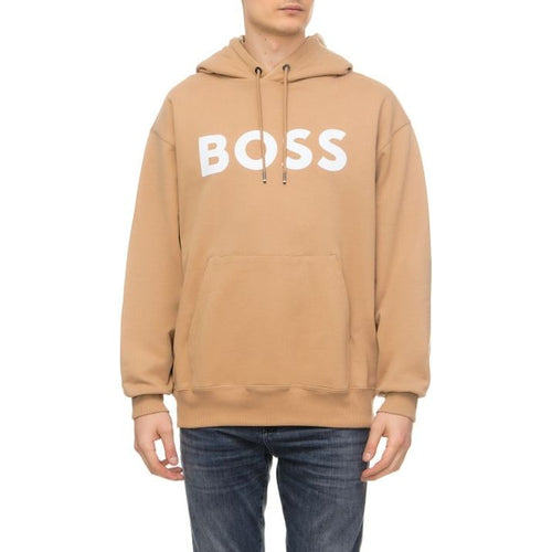 Load image into Gallery viewer, BOSS COTTON-TERRY HOODIE WITH FLOCK-PRINT LOGO - Yooto
