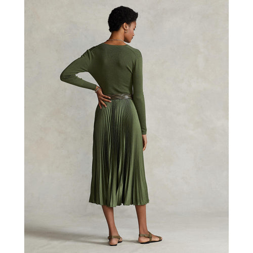 Load image into Gallery viewer, Hybrid Sweater-Pleated Midi Dress - Yooto
