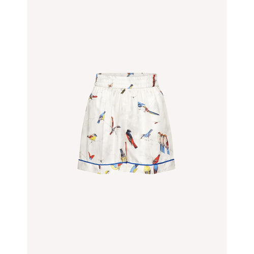 Load image into Gallery viewer, RED VALENTINO SILK SHORTS WITH RAMAGE BIRDS PRINT - Yooto
