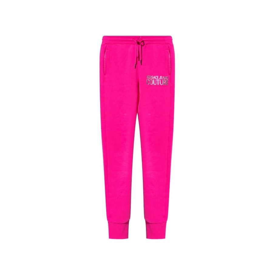 VERSACE JEANS COUTURE PINK SWEATPANTS WITH LOGO - Yooto
