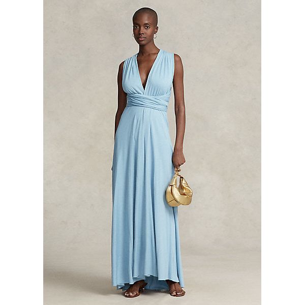 POLO RALPH LAUREN WRAP-AROUND JERSEY COCKTAIL DRESS - Yooto