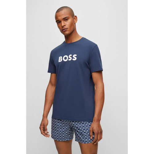 Load image into Gallery viewer, BOSS ORGANIC-COTTON T-SHIRT WITH CONTRAST LOGO - Yooto
