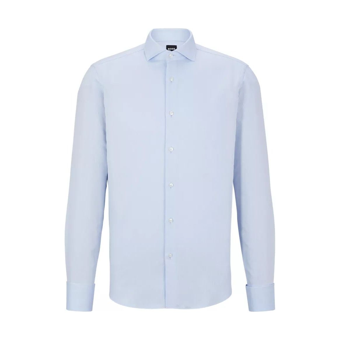 BOSS REGULAR-FIT SHIRT IN MICRO-STRUCTURED ORGANIC COTTON - Yooto