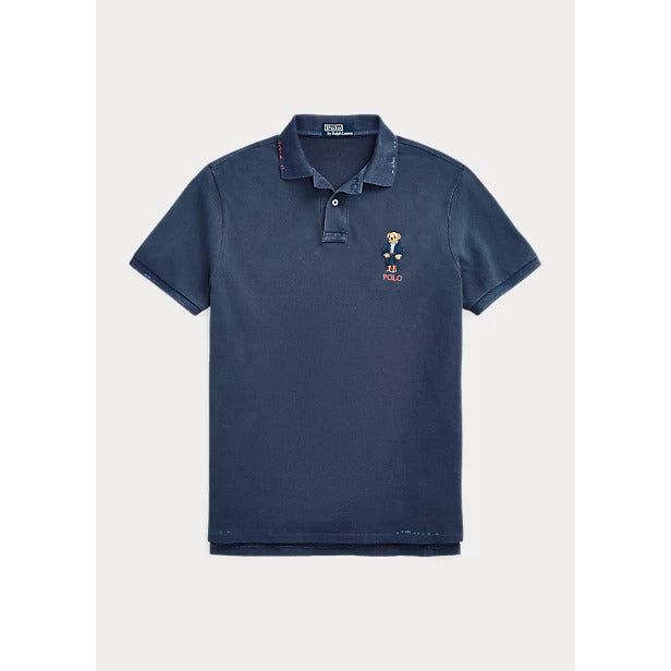 POLO RALPH LAUREN CUSTOM SLIM POLO BEAR MESH POLO SHIRT - Yooto