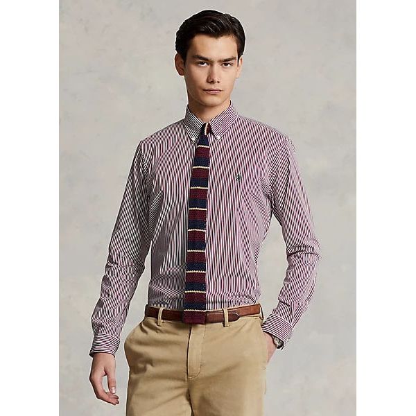 POLO RALPH LAUREN SLIM FIT STRIPED STRETCH POPLIN SHIRT - Yooto