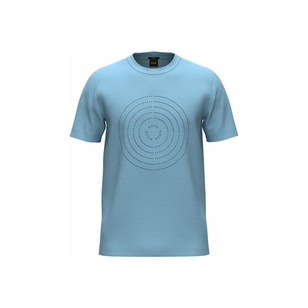 BOSS STRETCH-COTTON T-SHIRT WITH EMBOSSED CIRCULAR ARTWORK AND BRANDING - Yooto