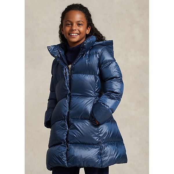 Ralph lauren long deals hooded down jacket