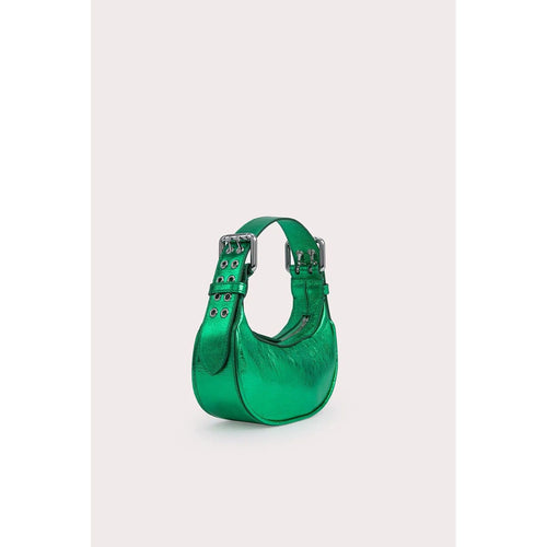 Load image into Gallery viewer, BY FAR MINI SOHO CLOVER GREEN METALLIC LEATHER - Yooto
