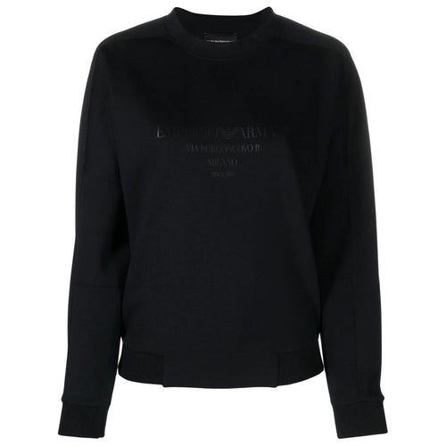 Load image into Gallery viewer, EMPORIO ARMANI TWO-WAY STRETCH, DOUBLE-JERSEY SWEATSHIRT WITH VIA BORGONUOVO 11 LOGO - Yooto
