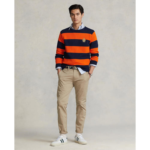 Load image into Gallery viewer, Polo Crest Striped Cotton Jumper - Yooto

