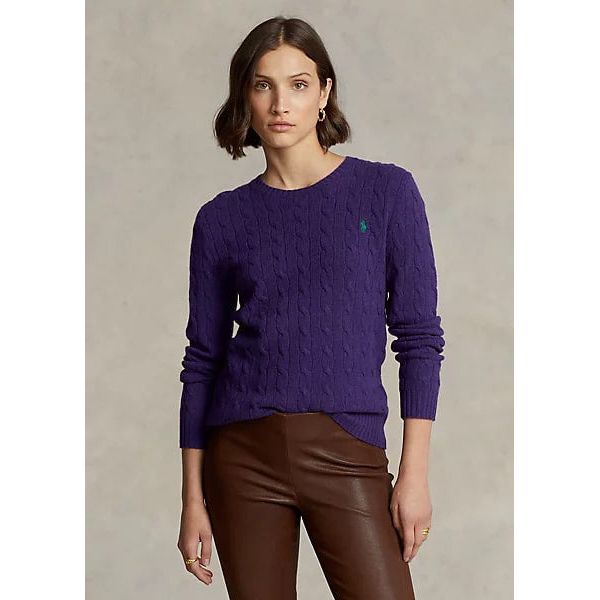 Shop Ralph Lauren Purple Label Cableknit Cashmere Sweater