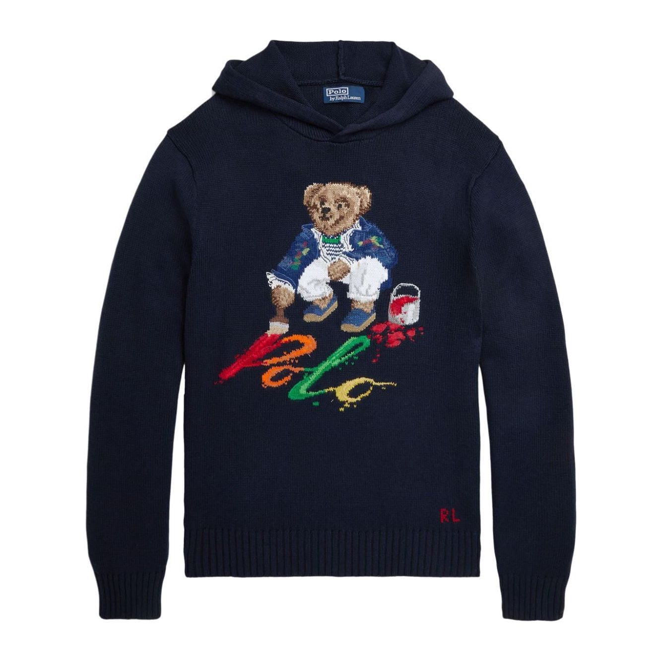 POLO RALPH LAUREN INTARSIA-KNIT HOODIE - Yooto