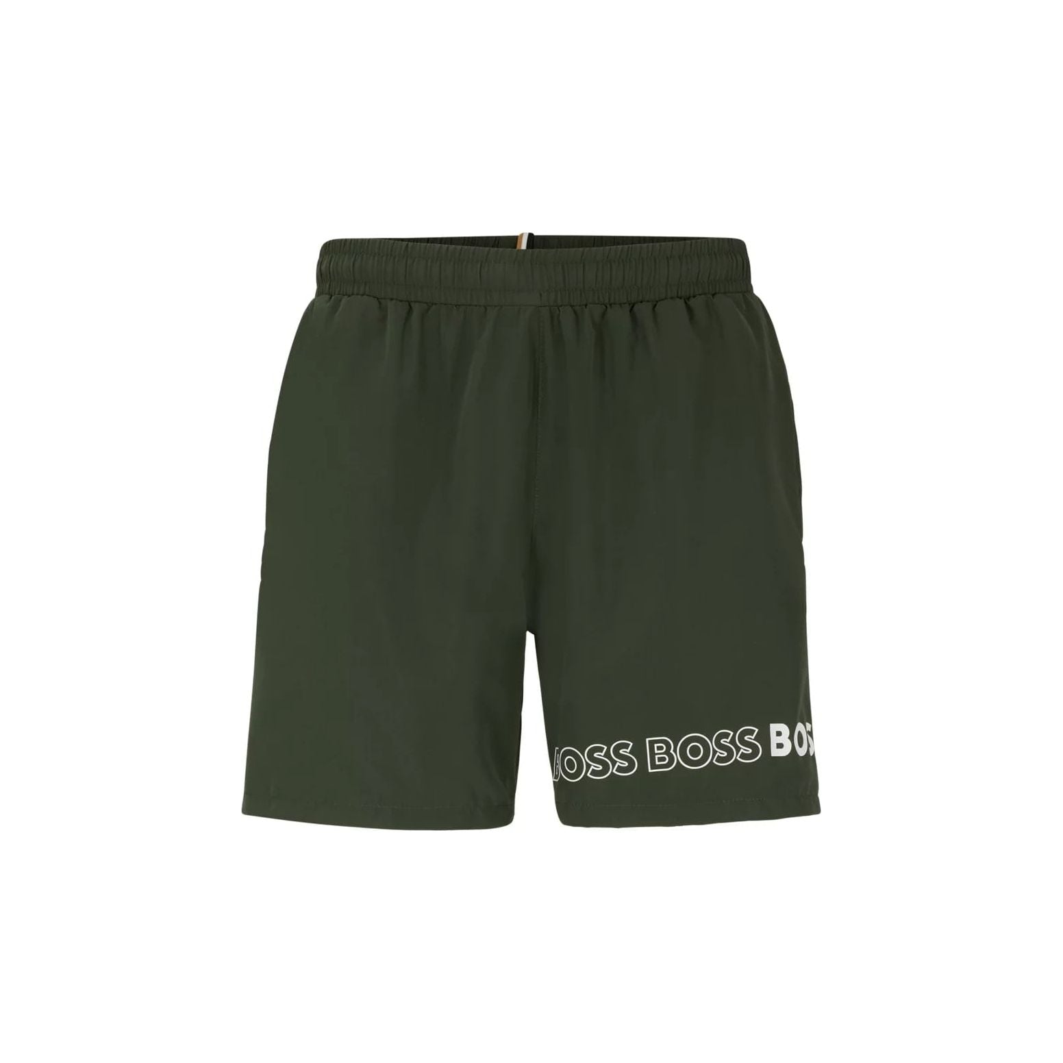 BOSS RECYCLED-MATERIAL SWIM SHORTS WITH REPEAT LOGOS - Yooto