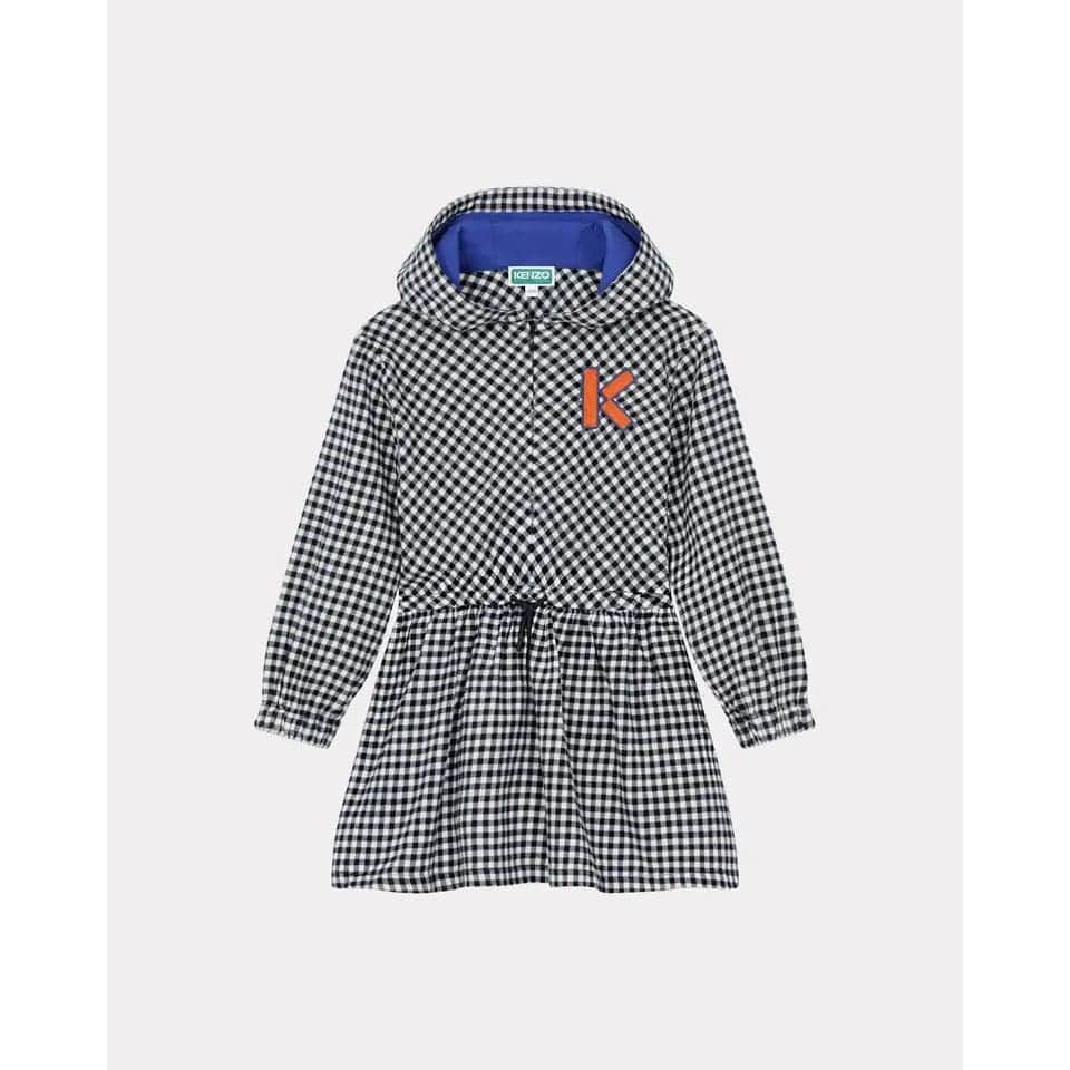 KENZO KIDS HOODED FLANNEL DRESS - Yooto