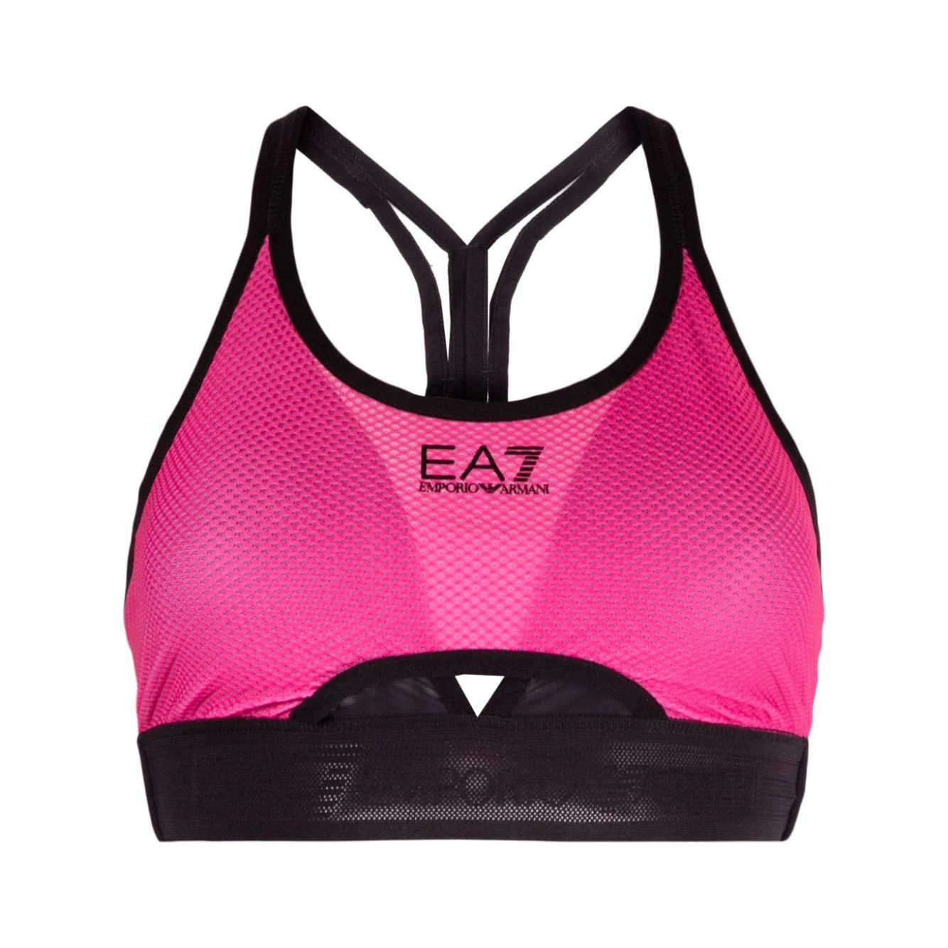 EA7 LOGO-PRINT CUT-OUT SPORTS BRA - Yooto