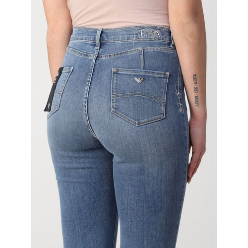 Load image into Gallery viewer, J64 very high waist super skinny leg jeans in used stretch denim with signature embroidery - Yooto
