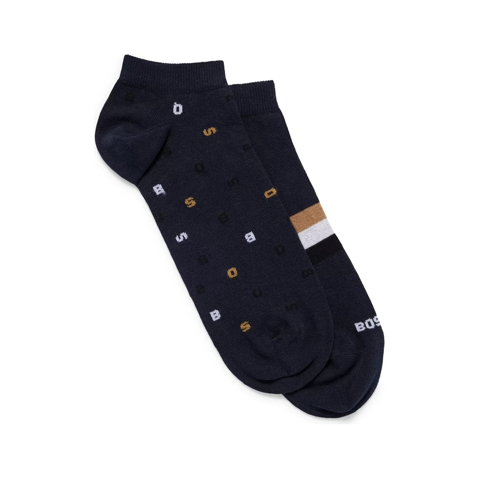 BOSS TWO-PACK OF ANKLE SOCKS WITH SIGNATURE DETAILS - Yooto