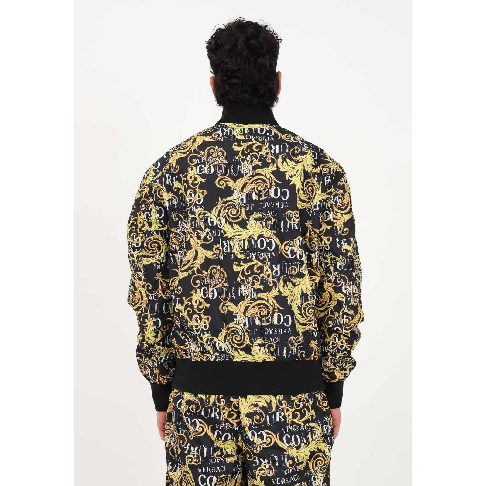 VERSACE JEANS COUTURE LOGO PRINT REVERSIBLE BOMBER - Yooto
