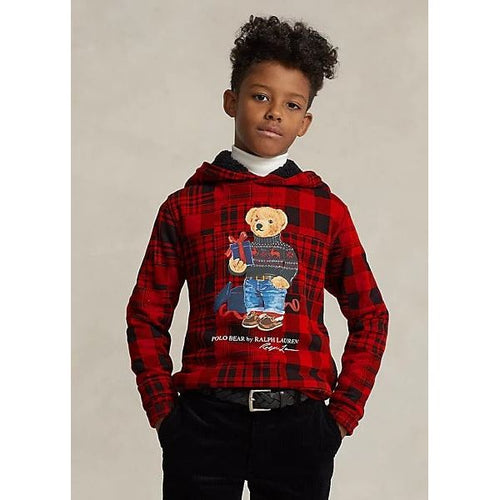 Load image into Gallery viewer, POLO RALPH LAUREN POLO BEAR TARTAN SWEATSHIRT WITH HOOD - Yooto
