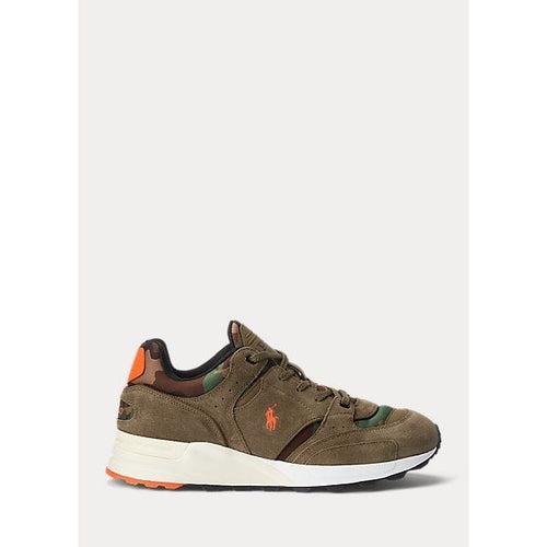 Load image into Gallery viewer, Polo Ralph Lauren Trackster 200 Suede &amp; Camo Twill Sneaker - Yooto

