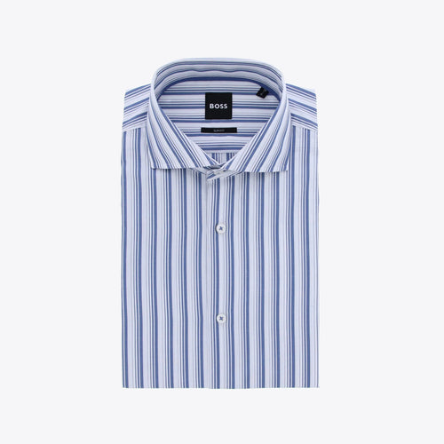 Load image into Gallery viewer, BOSS SHIRT BLUE STRIPE FIT - Yooto
