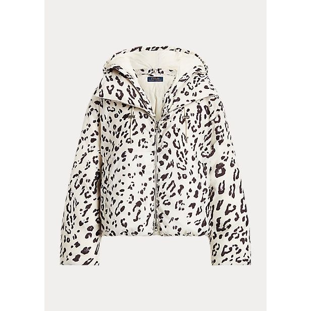 Polo Ralph Lauren Leopard-Print Hooded Down Coat - Yooto