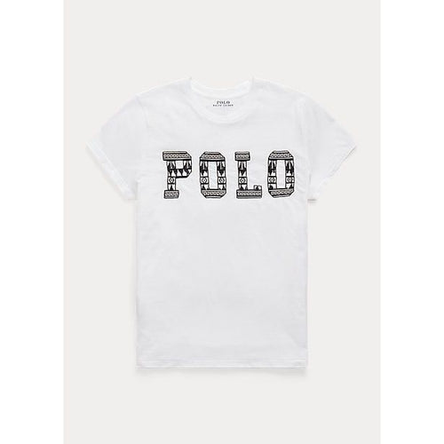 Ներբեռնեք պատկերը Պատկերասրահի դիտիչում՝ Polo Ralph Lauren Sequinned-Logo Jersey T-Shirt - Yooto

