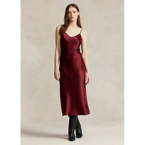 Load image into Gallery viewer, POLO RALPH LAUREN SILK MIDI SLIP DRESS - Yooto
