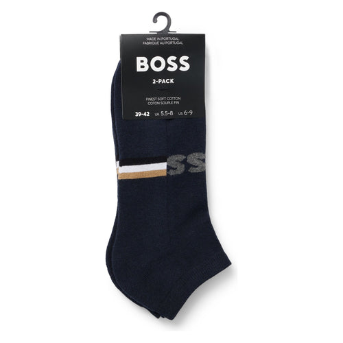 Load image into Gallery viewer, BOSS COTTON BLEND ANKLE SOCKS IN A PACK OF TWO - Yooto
