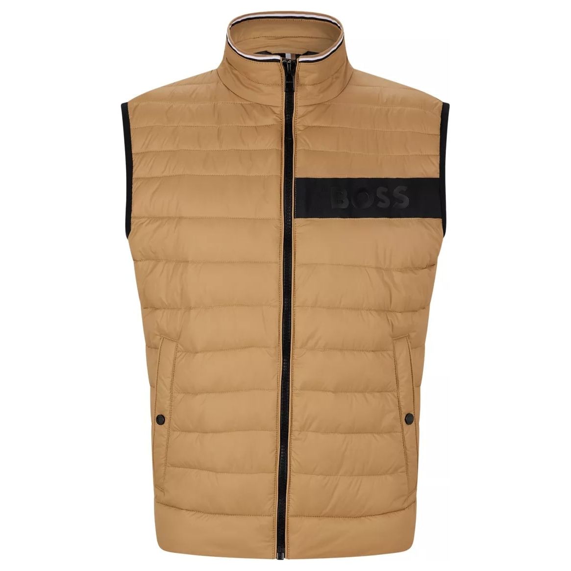BOSS WATER-REPELLENT PADDED GILET WITH 3D LOGO TAPE - Yooto