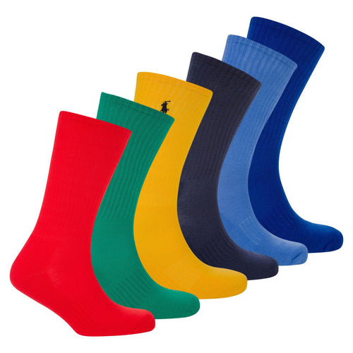 Load image into Gallery viewer, POLO RALPH LAUREN SOCKS BLEND SOLID CLASSIC SPORT 6-PACK - Yooto
