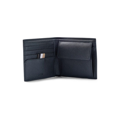 Load image into Gallery viewer, BOSS STRUCTURED BILLFOLD WALLET WITH LOGO LETTERING AND COIN POCKET - Yooto
