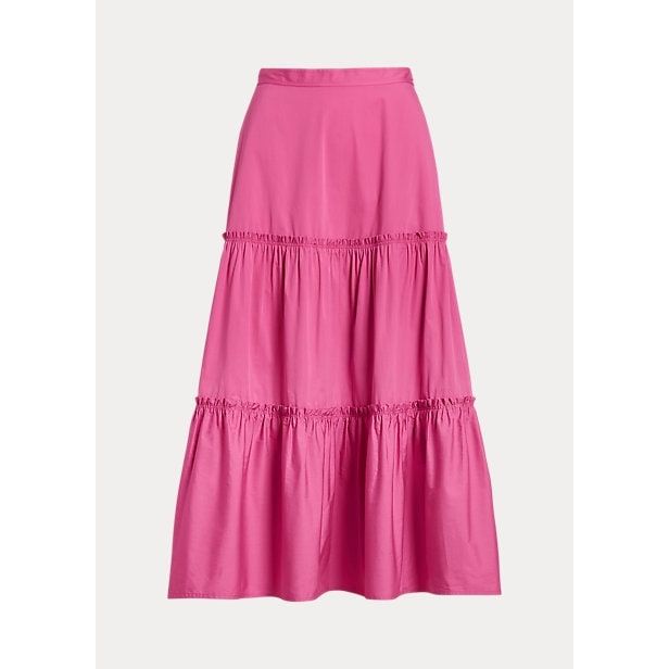 POLO RALPH LAUREN TIERED A-LINE COTTON SKIRT - Yooto