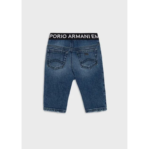 Load image into Gallery viewer, EMPORIO ARMANI  KIDS J17 DENIM JEANS WITH LOGO INSERT AT THE WAIST - Yooto
