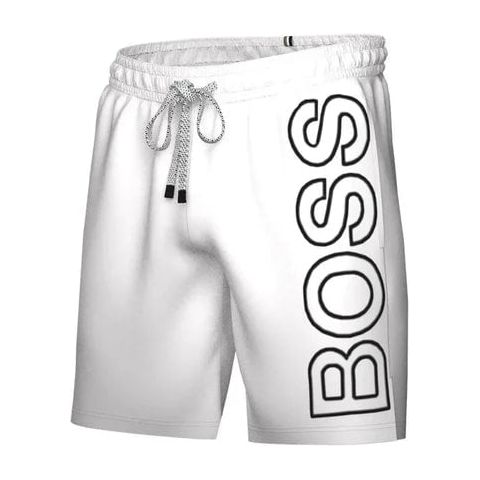 Load image into Gallery viewer, RECYCLED-MATERIAL SWIM SHORTS WITH EMBROIDERED LOGO - Yooto
