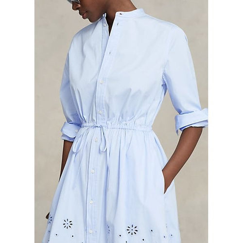 Load image into Gallery viewer, POLO RALPH LAUREN EYELET-EMBROIDERED COTTON SHIRTDRESS - Yooto
